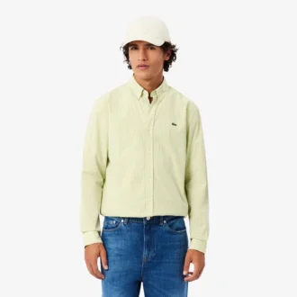 Camicia in popeline a quadri, vestibilità regolare
