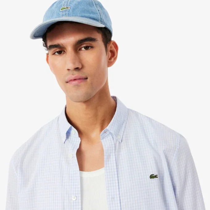 Camicia in popeline a quadri, vestibilità regolare Camicia in popeline a quadri, vestibilità regolare