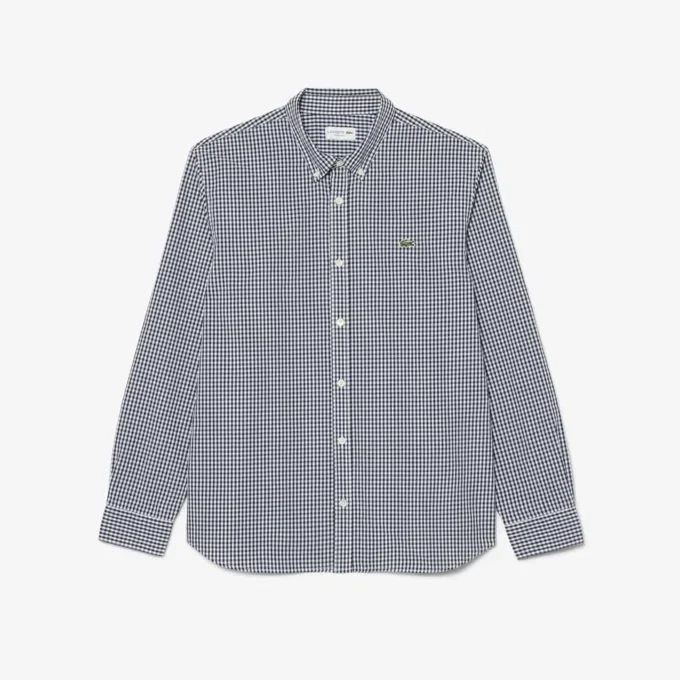 Camicia in popeline a quadri, vestibilità regolare Camicia in popeline a quadri, vestibilità regolare