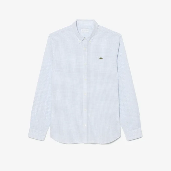 Camicia in popeline a quadri, vestibilità regolare Camicia in popeline a quadri, vestibilità regolare