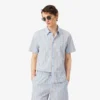 Camicia in popeline a righe dal taglio regolare Camicia in popeline a righe dal taglio regolare