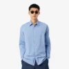 Camicia in popeline elasticizzato a righe, vestibilità slim