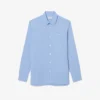 Camicia in popeline elasticizzato a righe, vestibilità slim