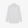 Camicia in popeline elasticizzato a righe, vestibilità slim Camicia in popeline elasticizzato a righe, vestibilità slim