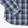 Camicia in popeline elasticizzato con stampa a quadretti, vestibilità slim Camicia in popeline elasticizzato con stampa a quadretti, vestibilità slim