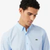 Camicia in popeline elasticizzato dalla vestibilità regolare Camicia in popeline elasticizzato dalla vestibilità regolare