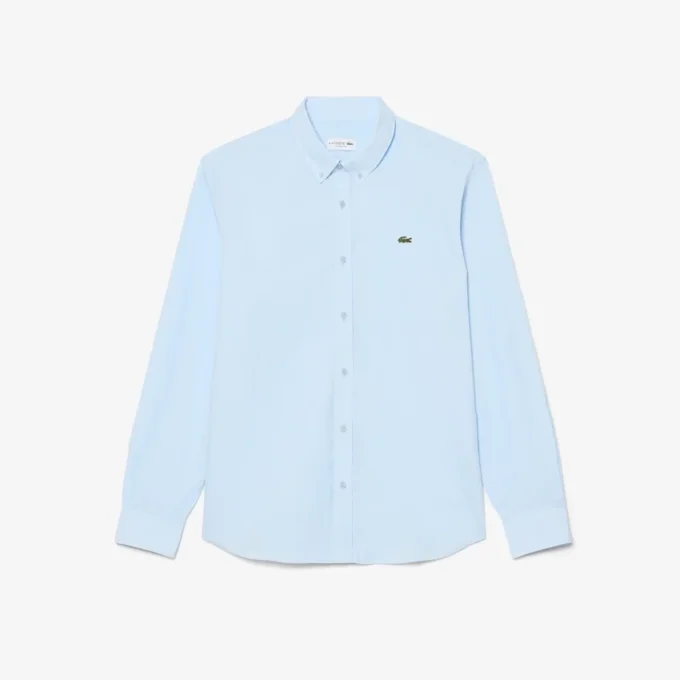 Camicia in popeline elasticizzato dalla vestibilità regolare Camicia in popeline elasticizzato dalla vestibilità regolare