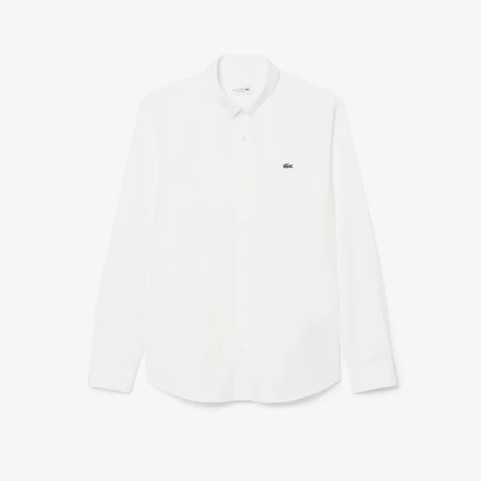 Camicia in popeline elasticizzato dalla vestibilità regolare Camicia in popeline elasticizzato dalla vestibilità regolare