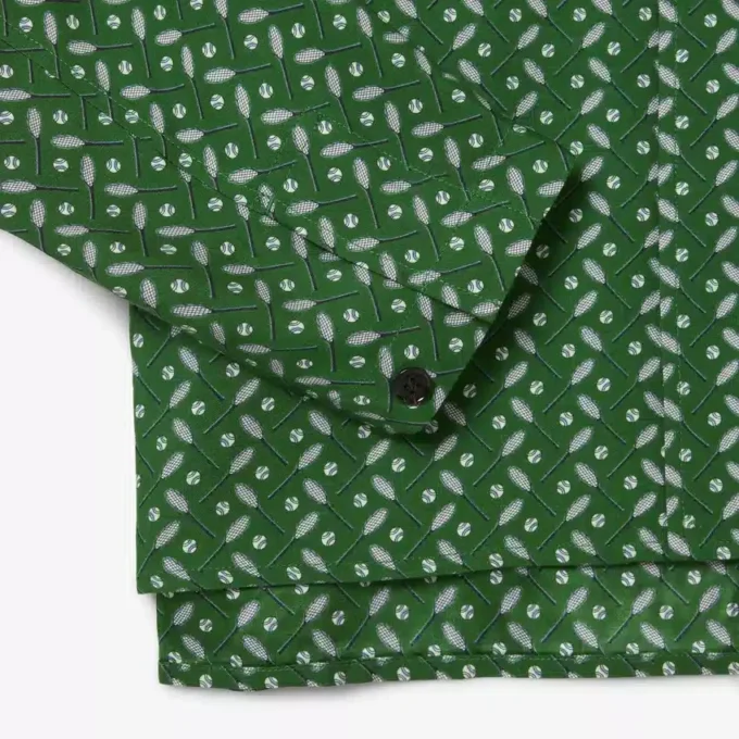 Camicia in raso stampato Runway Regular Fit Camicia in raso stampato Runway Regular Fit