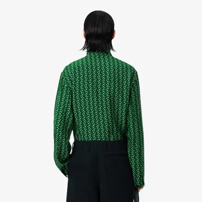 Camicia in raso stampato Runway Regular Fit Camicia in raso stampato Runway Regular Fit