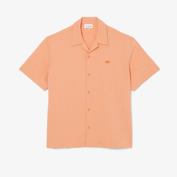 Camicia in seersucker dalla vestibilità comoda Camicia in seersucker dalla vestibilità comoda