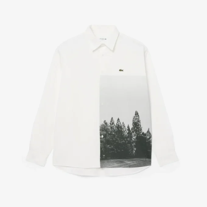 Camicia in twill di cotone stampata dalla vestibilità comoda Camicia in twill di cotone stampata dalla vestibilità comoda