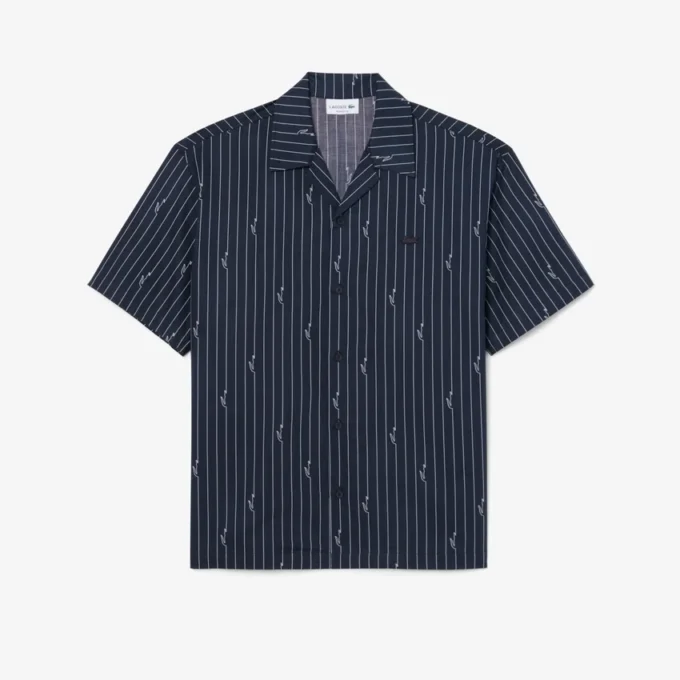 Camicia in twill stampato dalla vestibilità comoda Camicia in twill stampato dalla vestibilità comoda