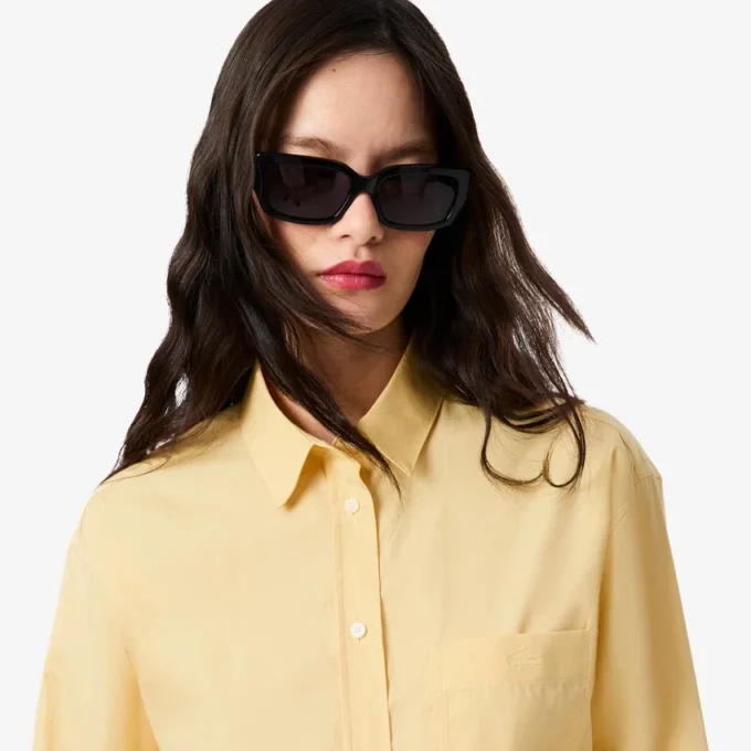 Camicia oversize da donna in cotone con bottoni Camicia oversize da donna in cotone con bottoni