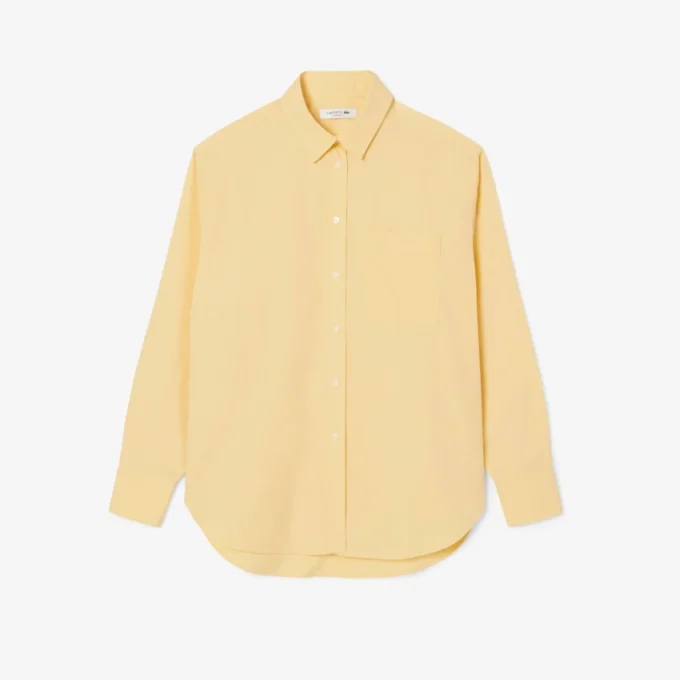 Camicia oversize da donna in cotone con bottoni Camicia oversize da donna in cotone con bottoni