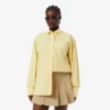 Camicia oversize da donna in cotone con bottoni Camicia oversize da donna in cotone con bottoni