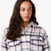 Camicia oversize da donna in lana trapuntata Camicia oversize da donna in lana trapuntata