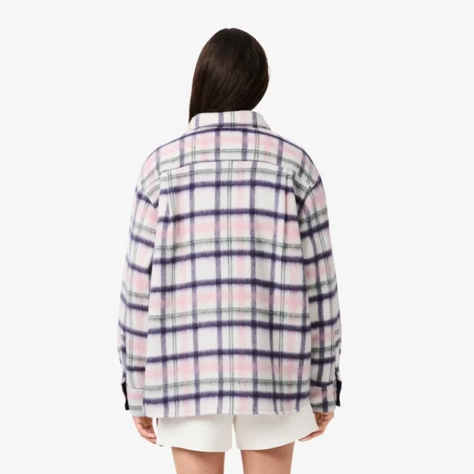 Camicia oversize da donna in lana trapuntata Camicia oversize da donna in lana trapuntata