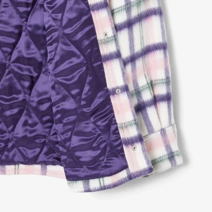 Camicia oversize da donna in lana trapuntata Camicia oversize da donna in lana trapuntata