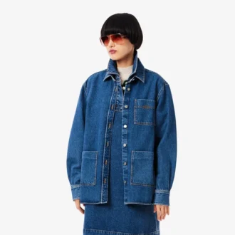 Camicia oversize in denim da donna