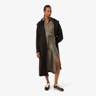 Camicia oversize in raso stampato