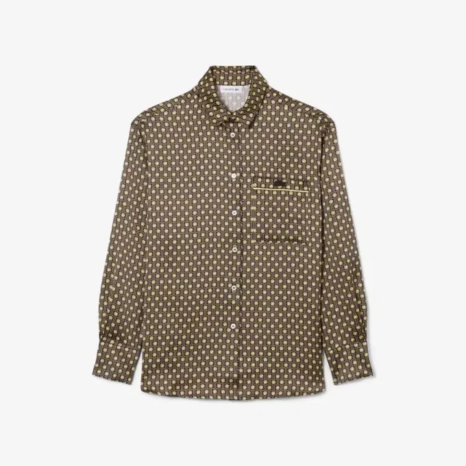 Camicia oversize in raso stampato Camicia oversize in raso stampato