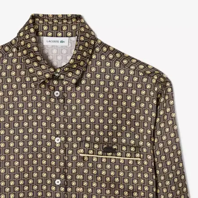Camicia oversize in raso stampato Camicia oversize in raso stampato