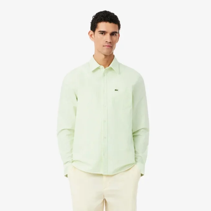 Camicia Oxford a righe da uomo, vestibilità regolare Camicia Oxford a righe da uomo, vestibilità regolare