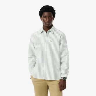 Camicia Oxford a righe da uomo, vestibilità regolare