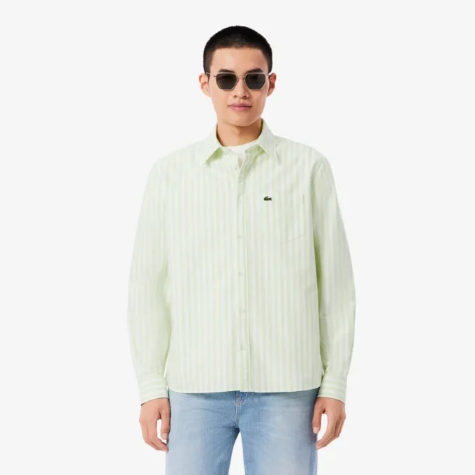 Camicia Oxford a righe da uomo, vestibilità regolare Camicia Oxford a righe da uomo, vestibilità regolare