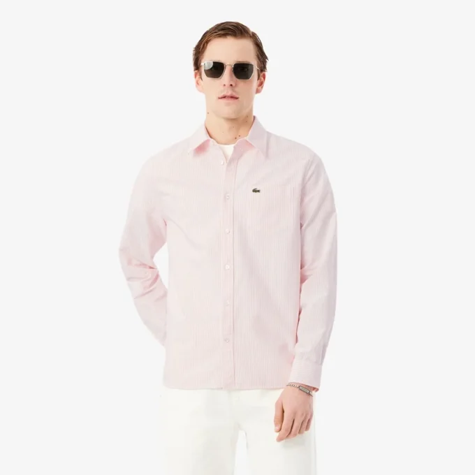 Camicia Oxford a righe da uomo, vestibilità regolare Camicia Oxford a righe da uomo, vestibilità regolare