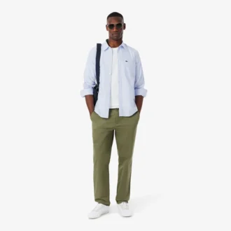 Camicia Oxford a righe da uomo, vestibilità regolare