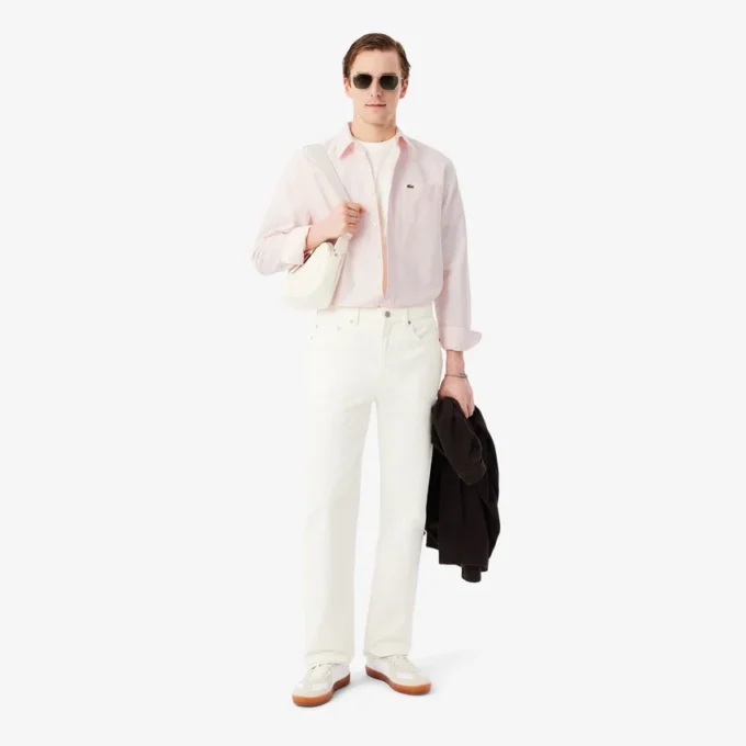 Camicia Oxford a righe da uomo, vestibilità regolare Camicia Oxford a righe da uomo, vestibilità regolare