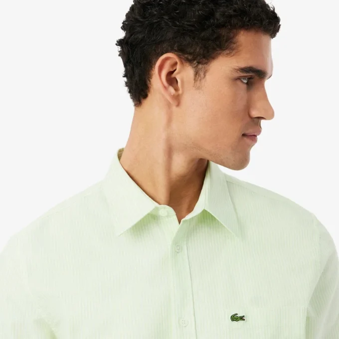 Camicia Oxford a righe da uomo, vestibilità regolare Camicia Oxford a righe da uomo, vestibilità regolare