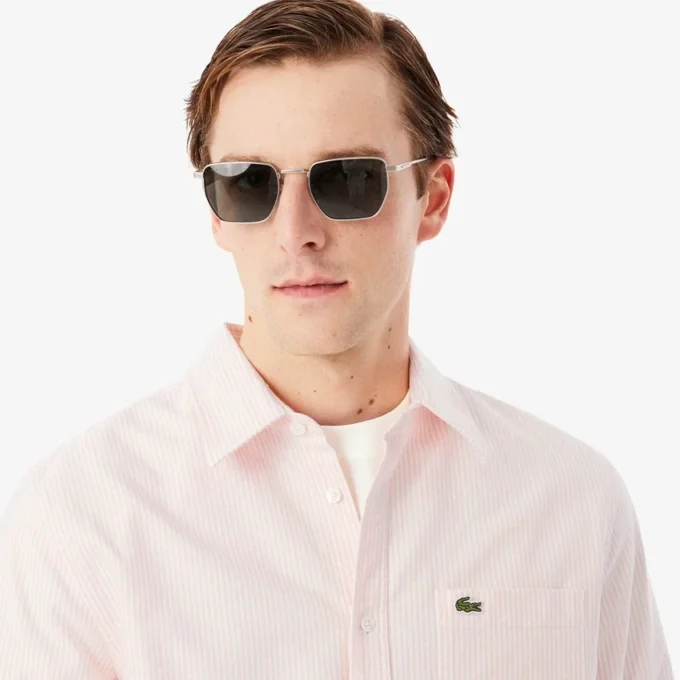 Camicia Oxford a righe da uomo, vestibilità regolare Camicia Oxford a righe da uomo, vestibilità regolare