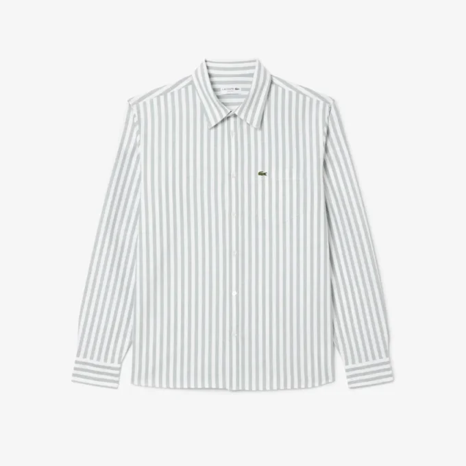 Camicia Oxford a righe da uomo, vestibilità regolare Camicia Oxford a righe da uomo, vestibilità regolare