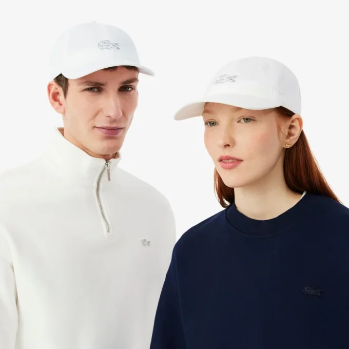 Cappellino con badge in twill di cotone Cappellino con badge in twill di cotone