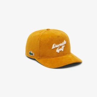 Cappellino da golf da uomo in velluto a coste ricamato