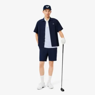 Cappellino da golf da uomo in velluto a coste ricamato