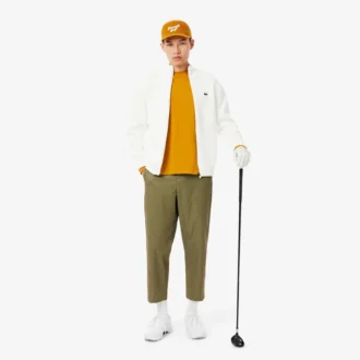 Cappellino da golf da uomo in velluto a coste ricamato