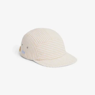 Cappellino da jockey in popeline a righe Cappellino da jockey in popeline a righe