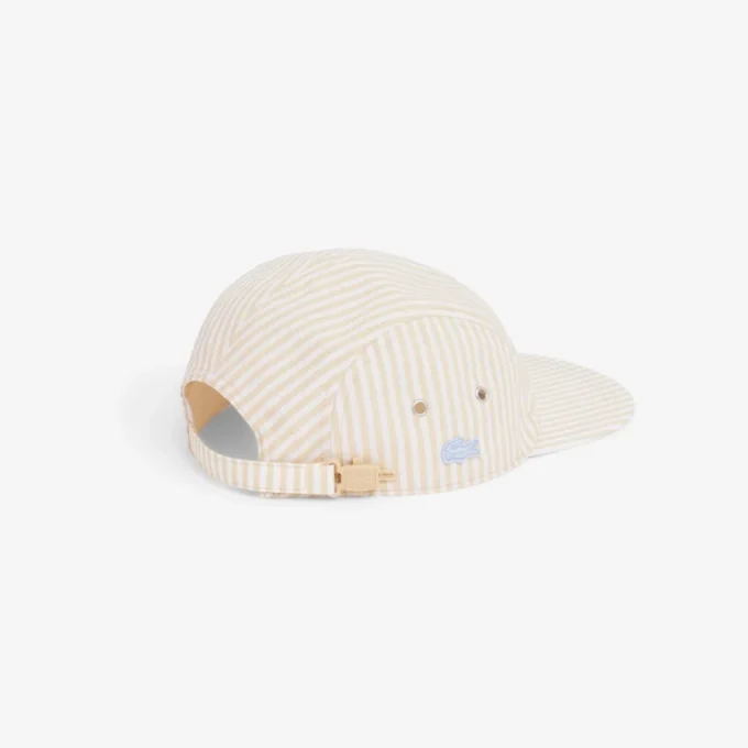 Cappellino da jockey in popeline a righe
