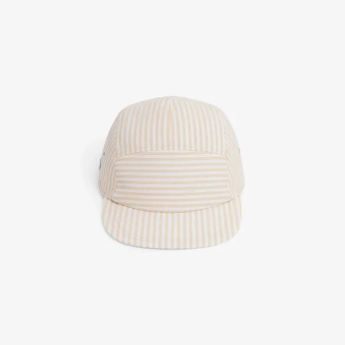 Cappellino da jockey in popeline a righe