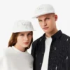 Cappellino in twill di cotone ricamato a righe Cappellino in twill di cotone ricamato a righe