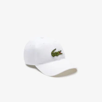 Cappellino unisex in twill di cotone con logo coccodrillo