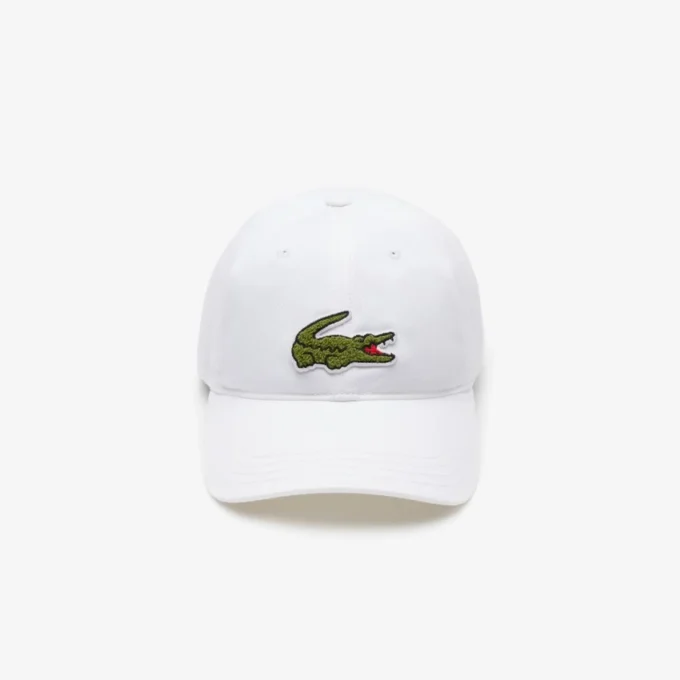 Cappellino unisex in twill di cotone con logo coccodrillo Cappellino unisex in twill di cotone con logo coccodrillo