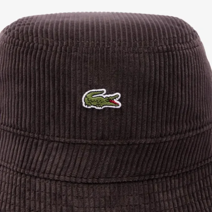 Cappello a secchiello da uomo in velluto a coste