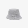 Cappello a secchiello unisex in cotone a quadri double face