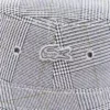 Cappello a secchiello unisex in cotone a quadri double face