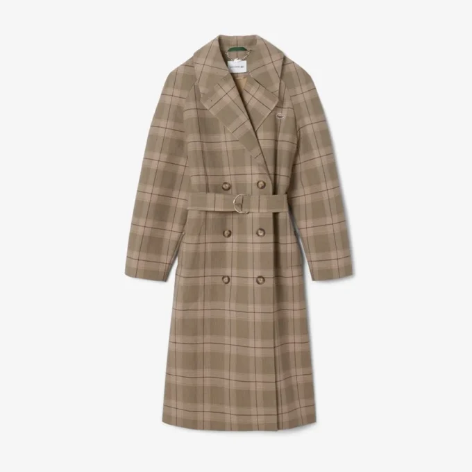 Cappotto avvolgente a quadri idrorepellente da donna Cappotto avvolgente a quadri idrorepellente da donna